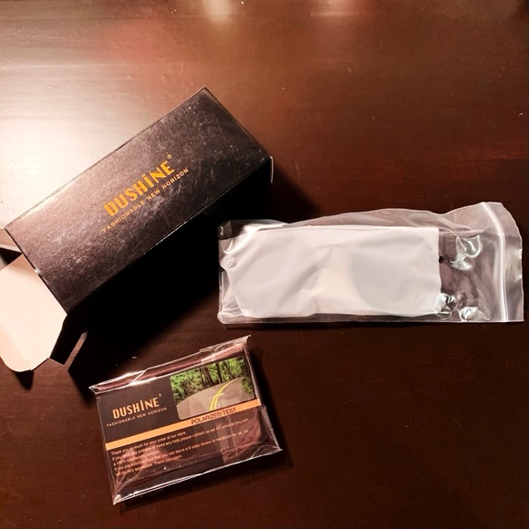 NWT DUSHINE Small Round Black Frame / Grey Lenses Round Double Bridge Sunglasses - Picture 2 of 10